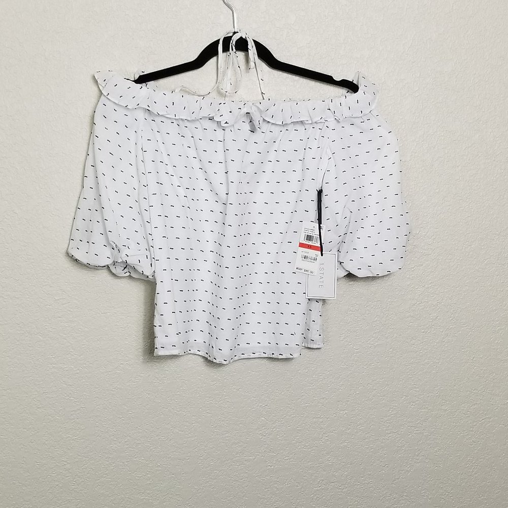 1. State Women's Ruffled Off-The-Shoulder Top XS - Picture 2 of 6